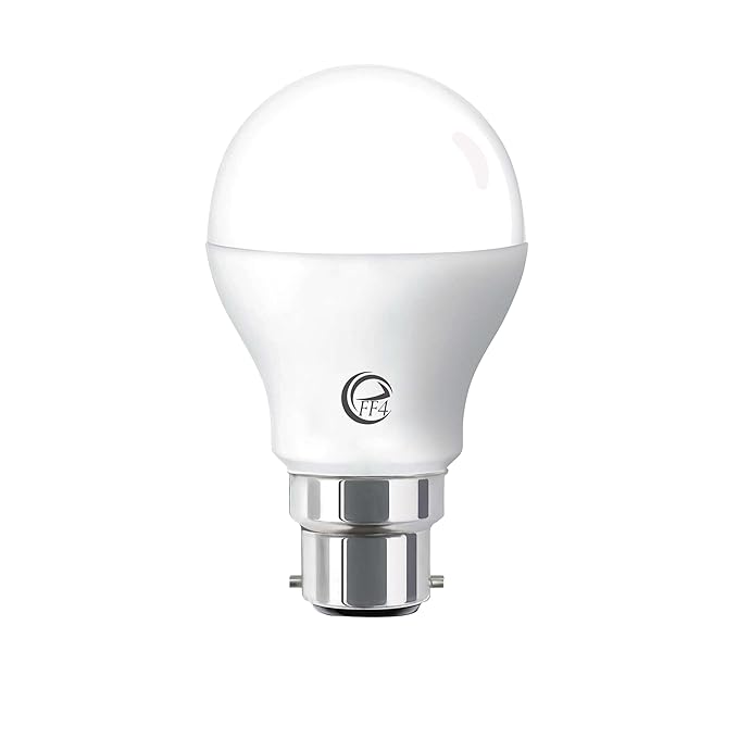 eFF4 9W Energy Saving LED Light Bulb, B22 Bayonet Base, White, Round Shape