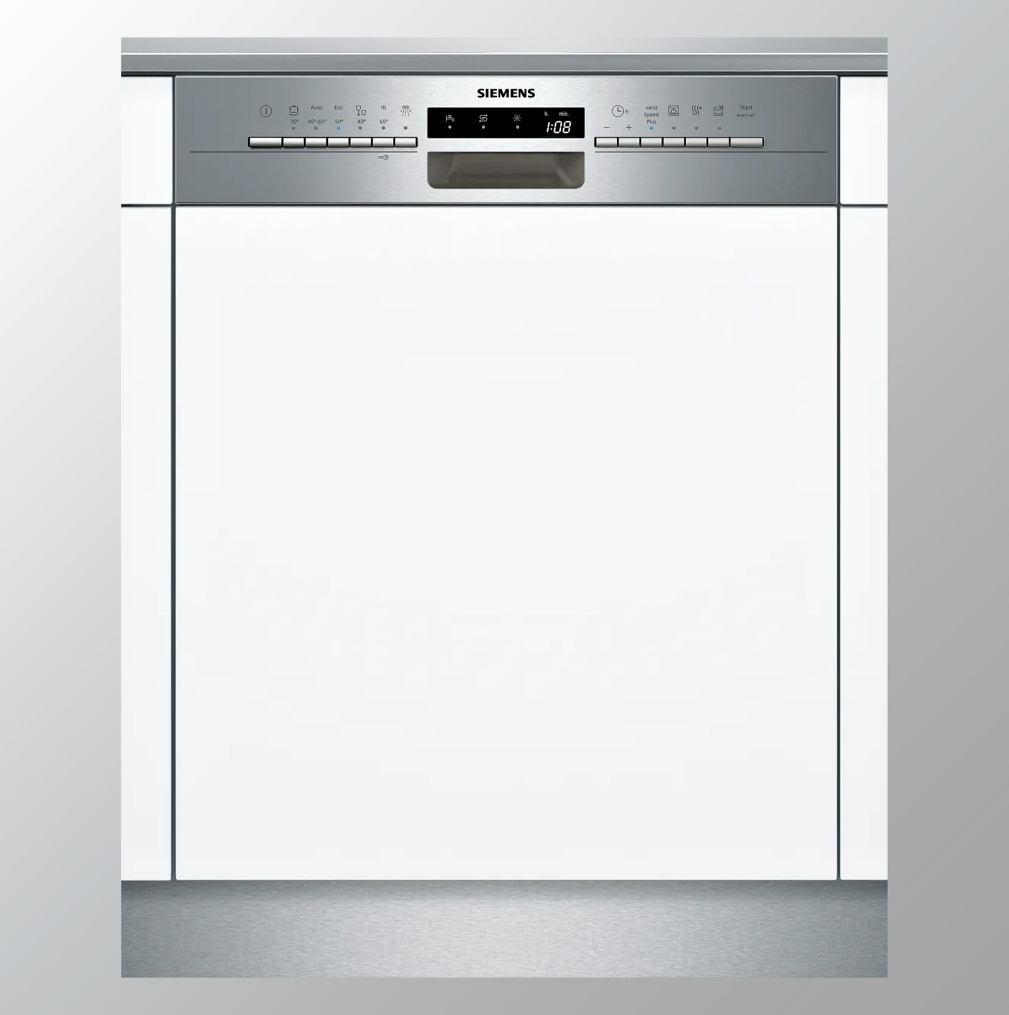 Siemens iQ300 semi-integrated dishwasher 60 cm Stainless steel SN536S01KE
