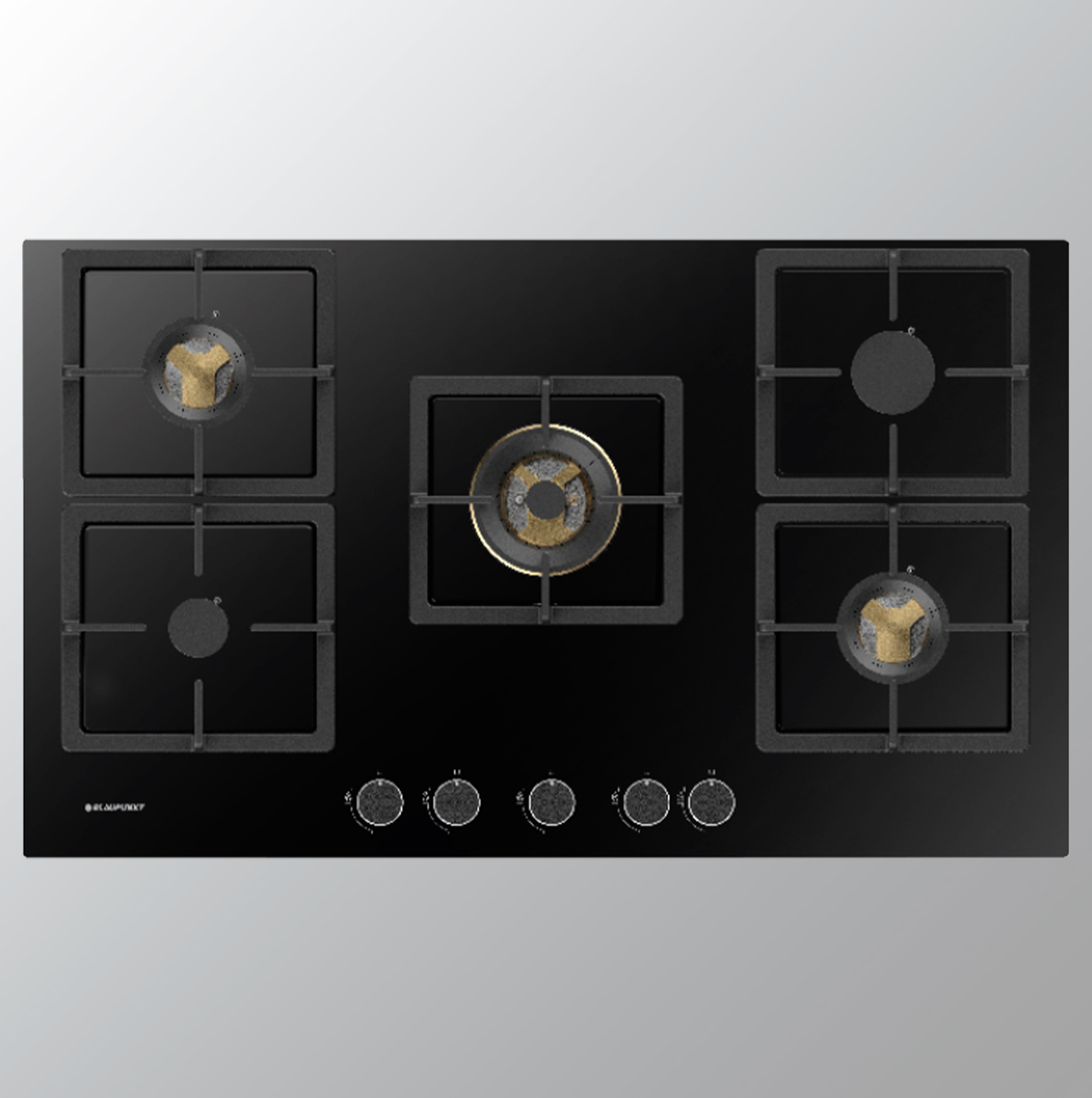 Blaupunkt 5GH85BB590 Gas Hob: 5-Burner Design with Spark Ignition and Controllable Consumption