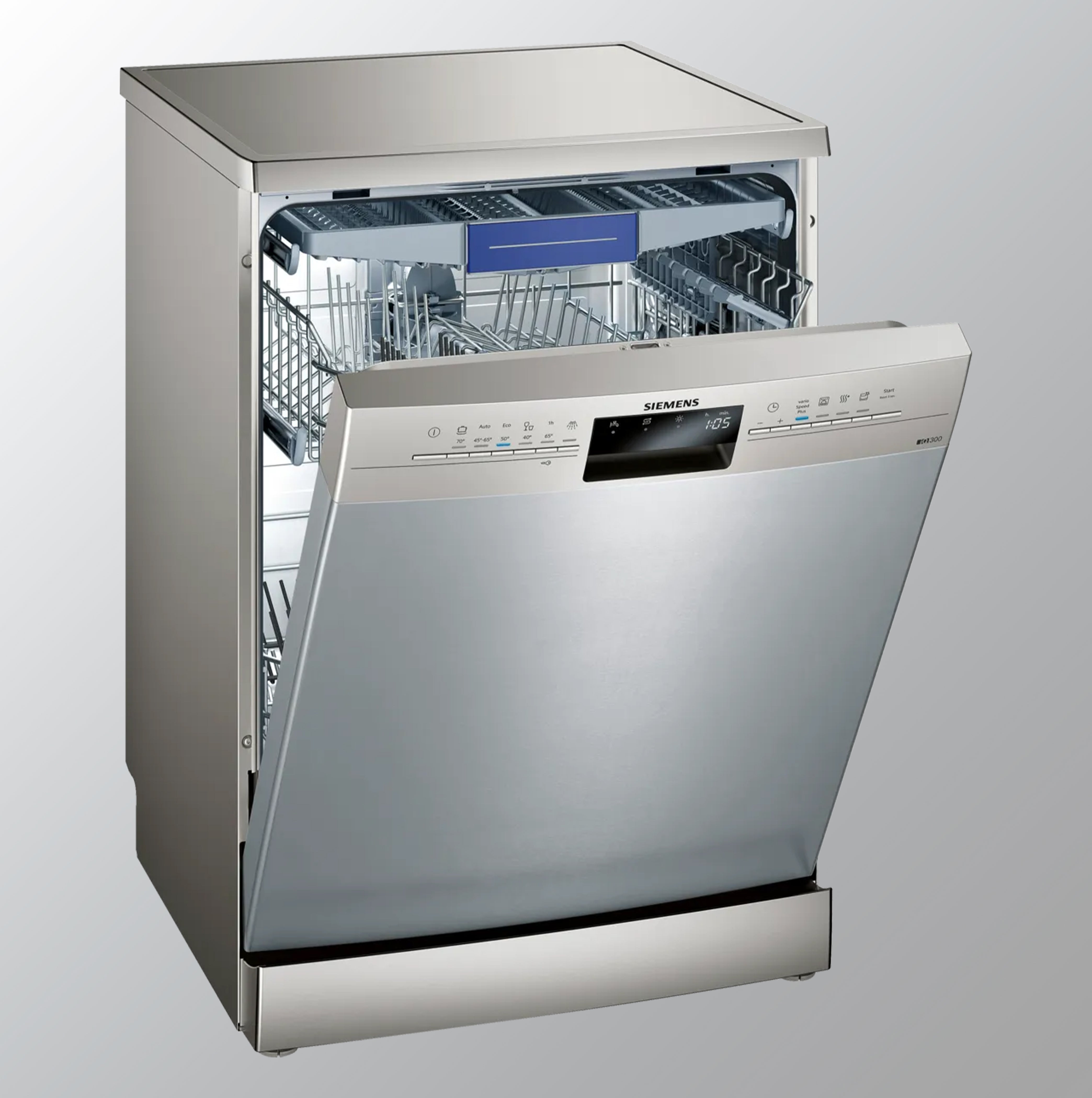 Siemens iQ300 free-standing dishwasher 60 cm silver inox SN236I01KI