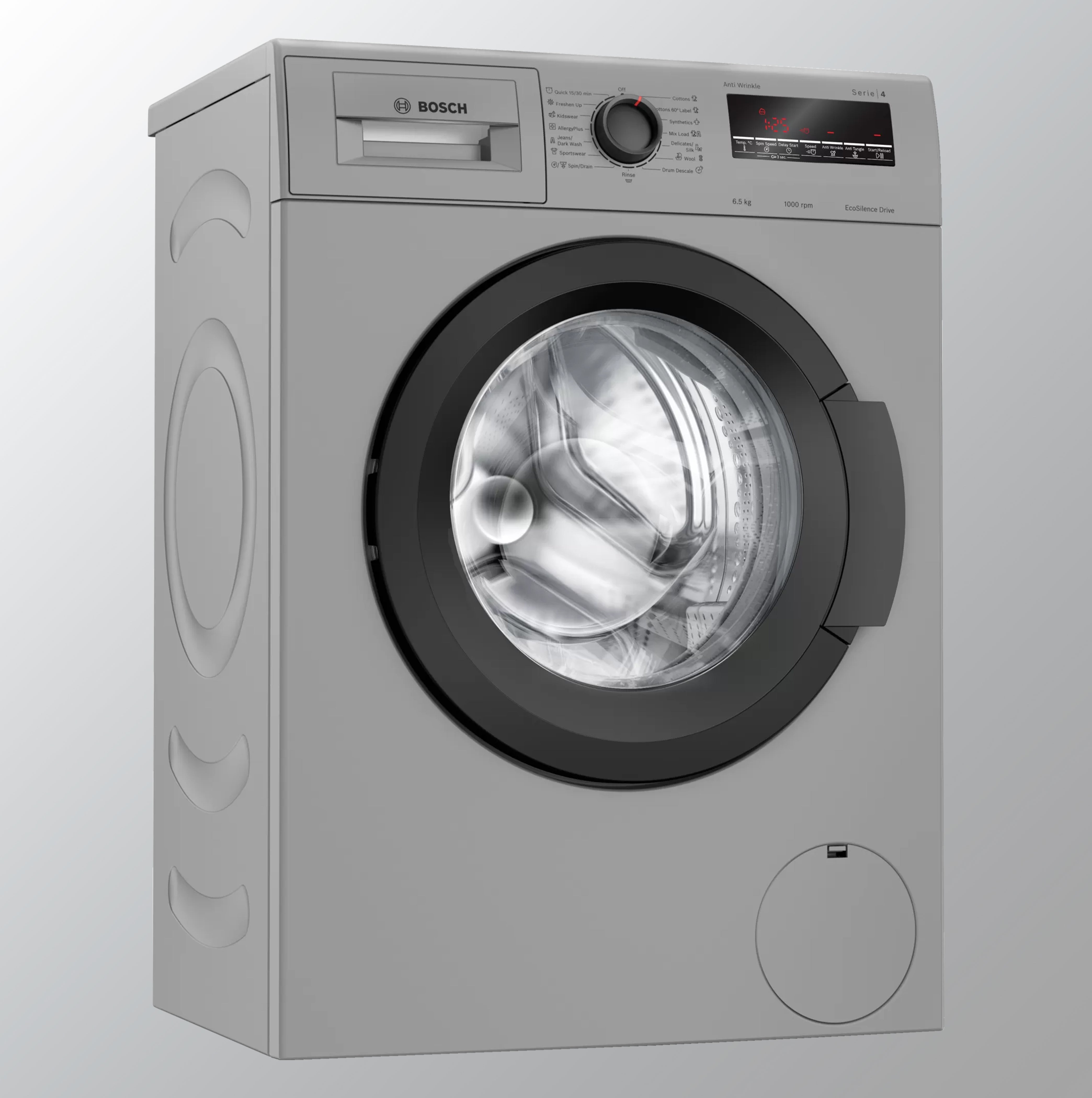 Bosch 6.5 kg 5 Star Inverter Fully Automatic Front Load (WLJ2026DIN, Lux Silver, Inbuilt Heater)