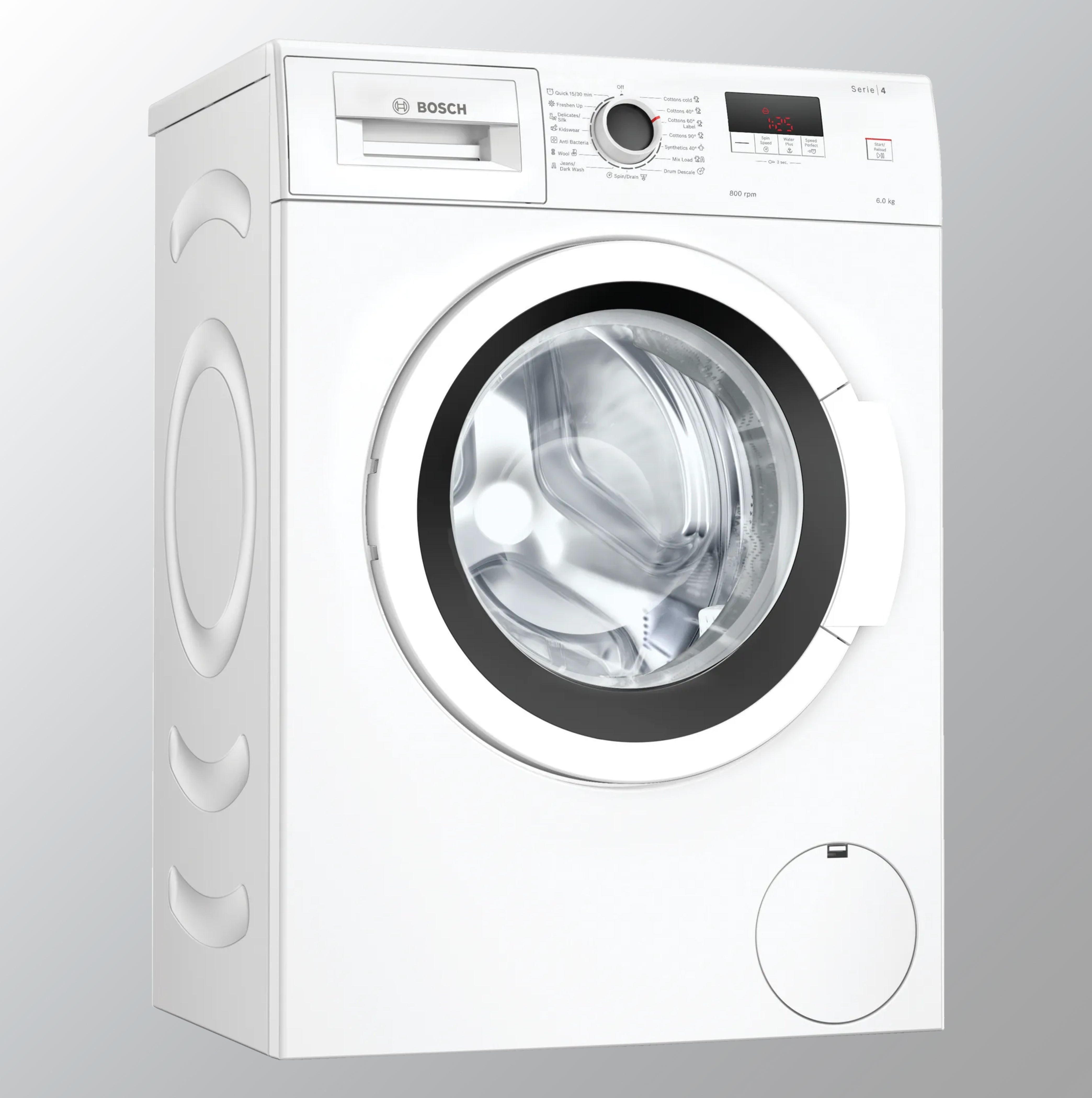 Bosch 6Kg 5 Star Touch Control Fully Automaic Front Loading Washing Machine With Heater (WLJ 16061IN, White)