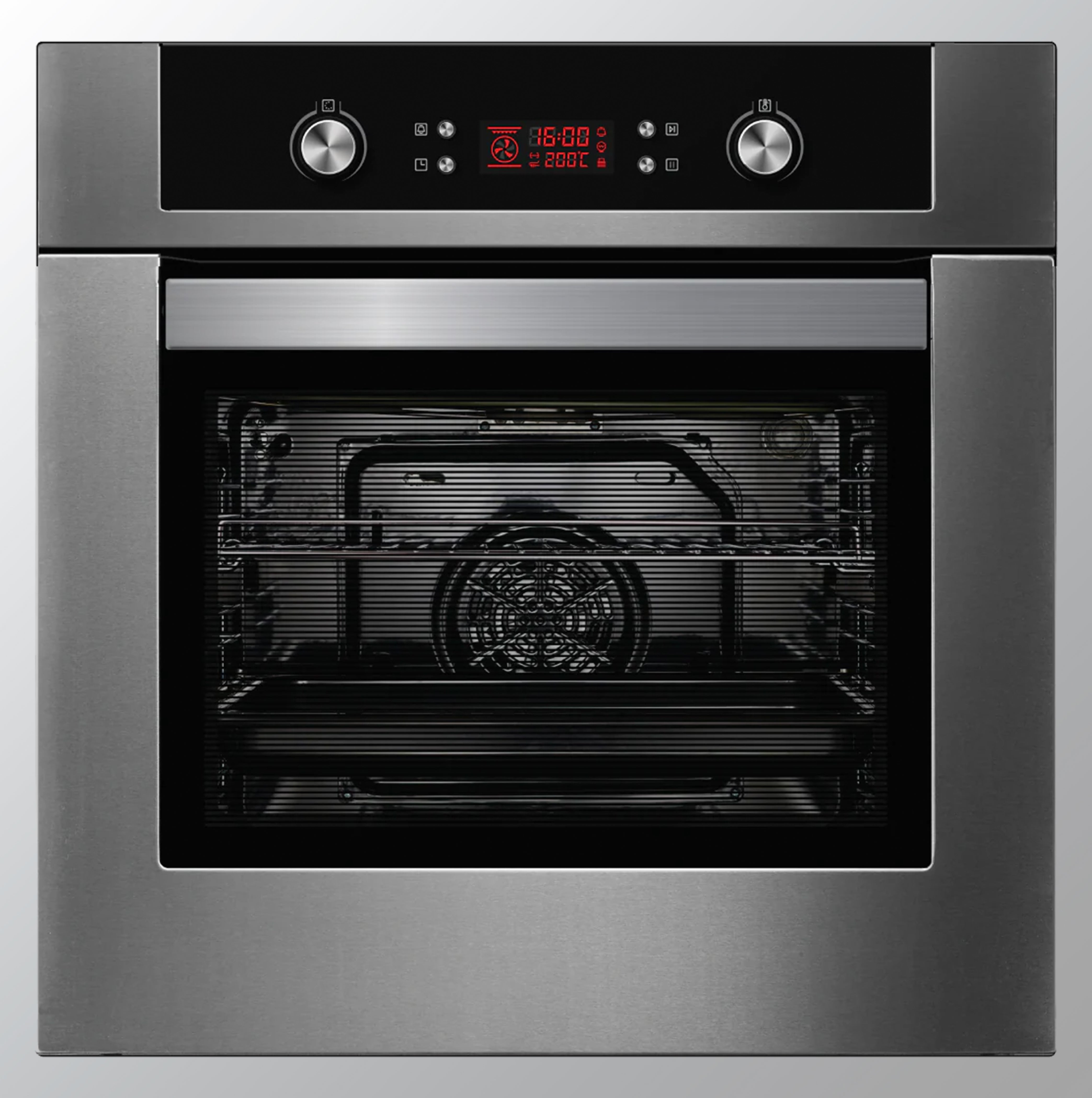 HAFELE Ribb 70 Steel & Glass Built-in Oven 60 cm, Stainless Steel
