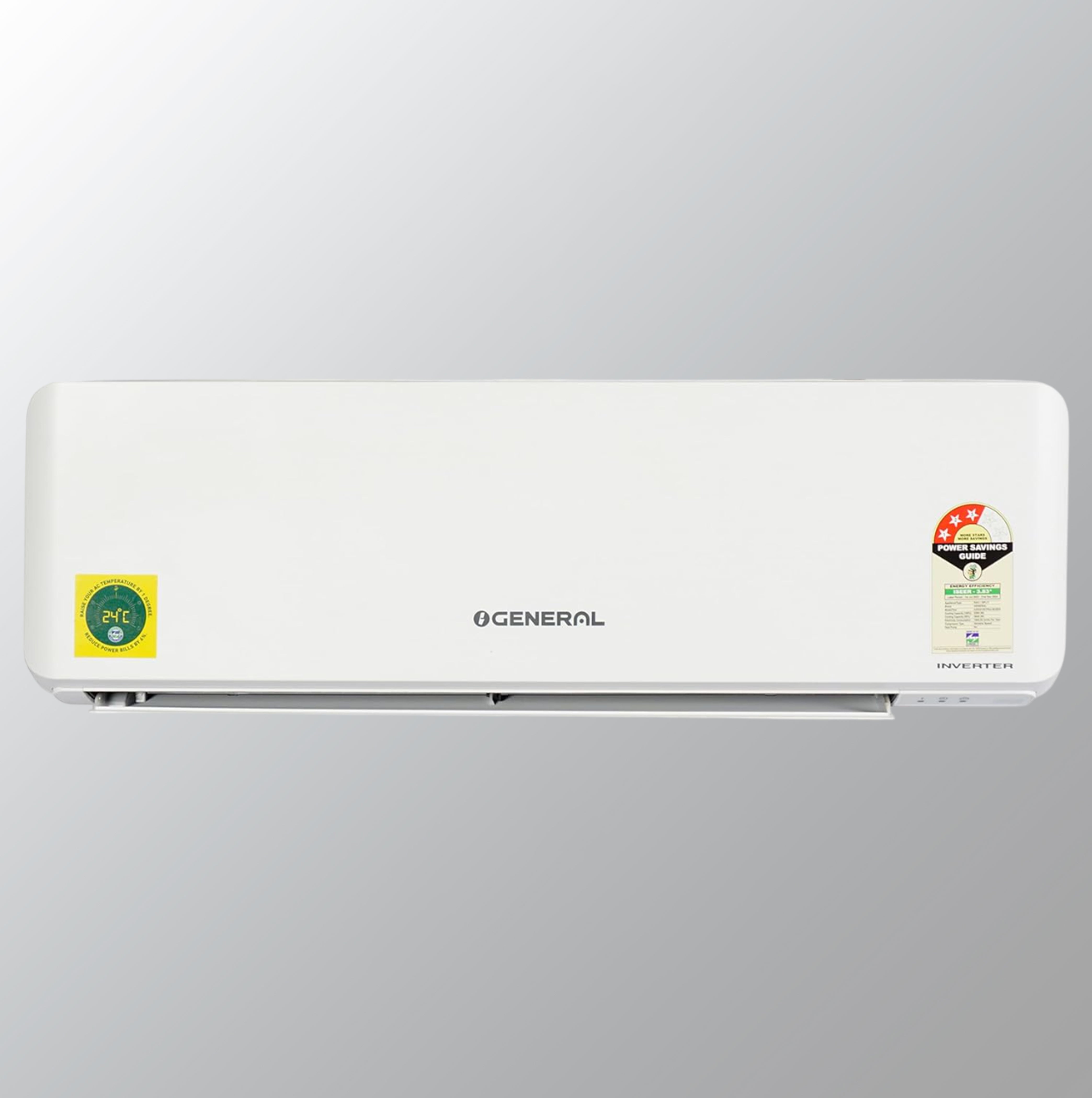 Ogeneral 1.5 Ton 3 Star Split Inverter AC - White (AOGG18CPTA-B, Copper Condenser)