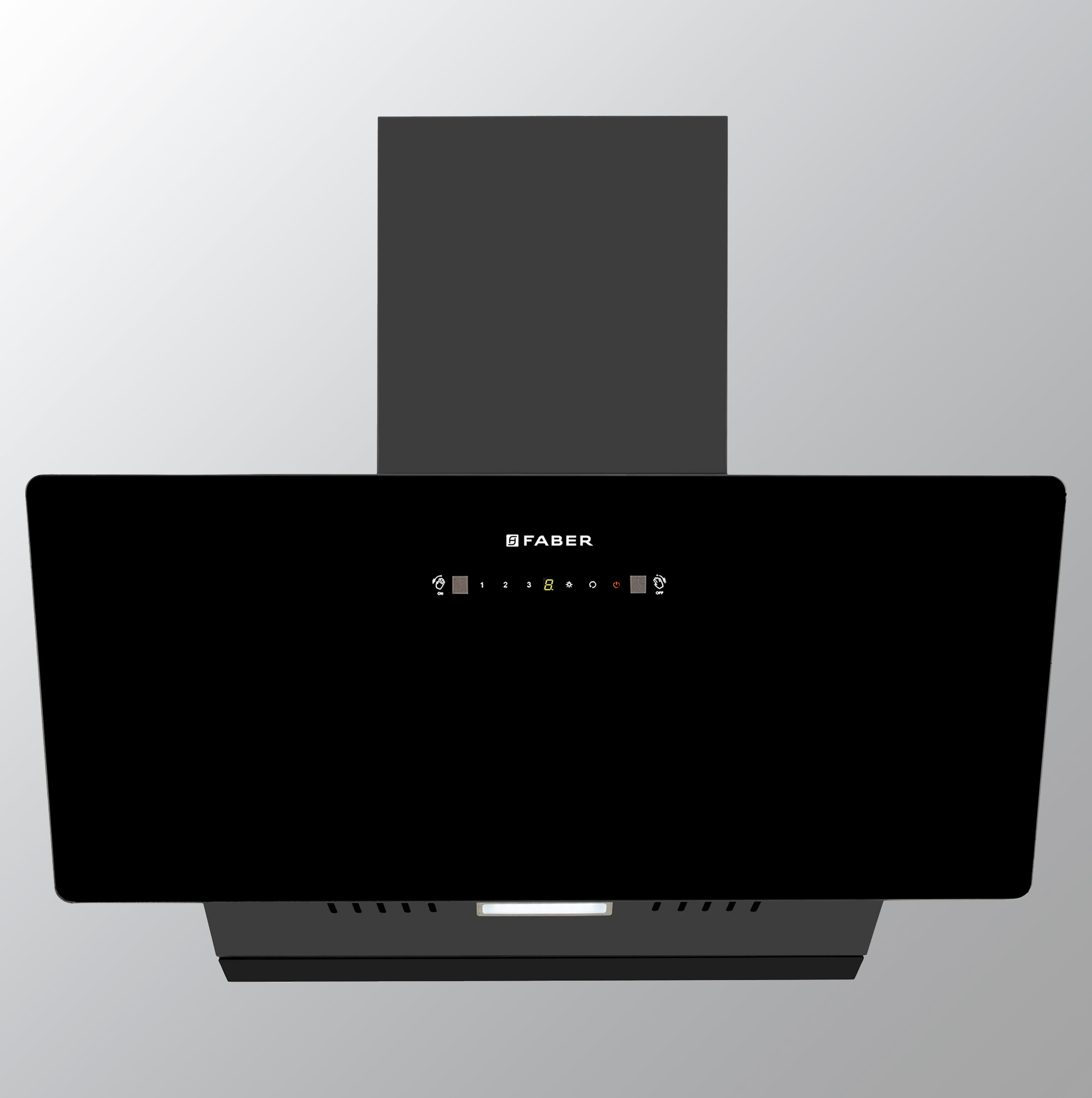 Faber 90cm 1200 m³/hr Vertical Wall Mounted Chimney|Filterless|2Way Suction|Auto Clean|8Yrs Motor & 2 Yrs Comprehensive Warranty by Faber|Touch & Gesture Control|Hood Mojito IN HC SC FL BK 90, Black