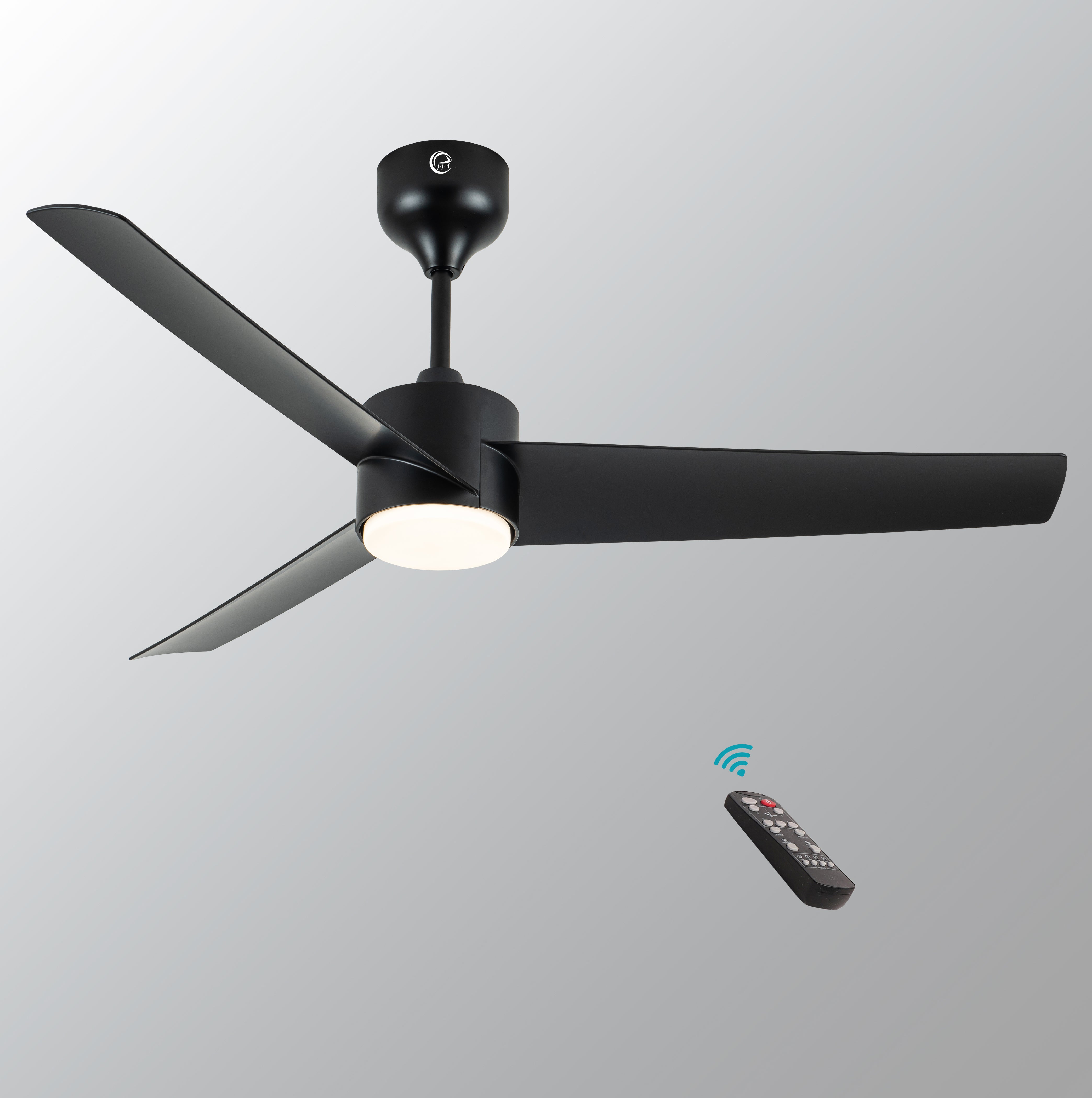 eFF4 Artistic+ 1200mm 3 Blade 5 Star BLDC Ceiling Fan, Black, with Aerodynamic ABS Blades