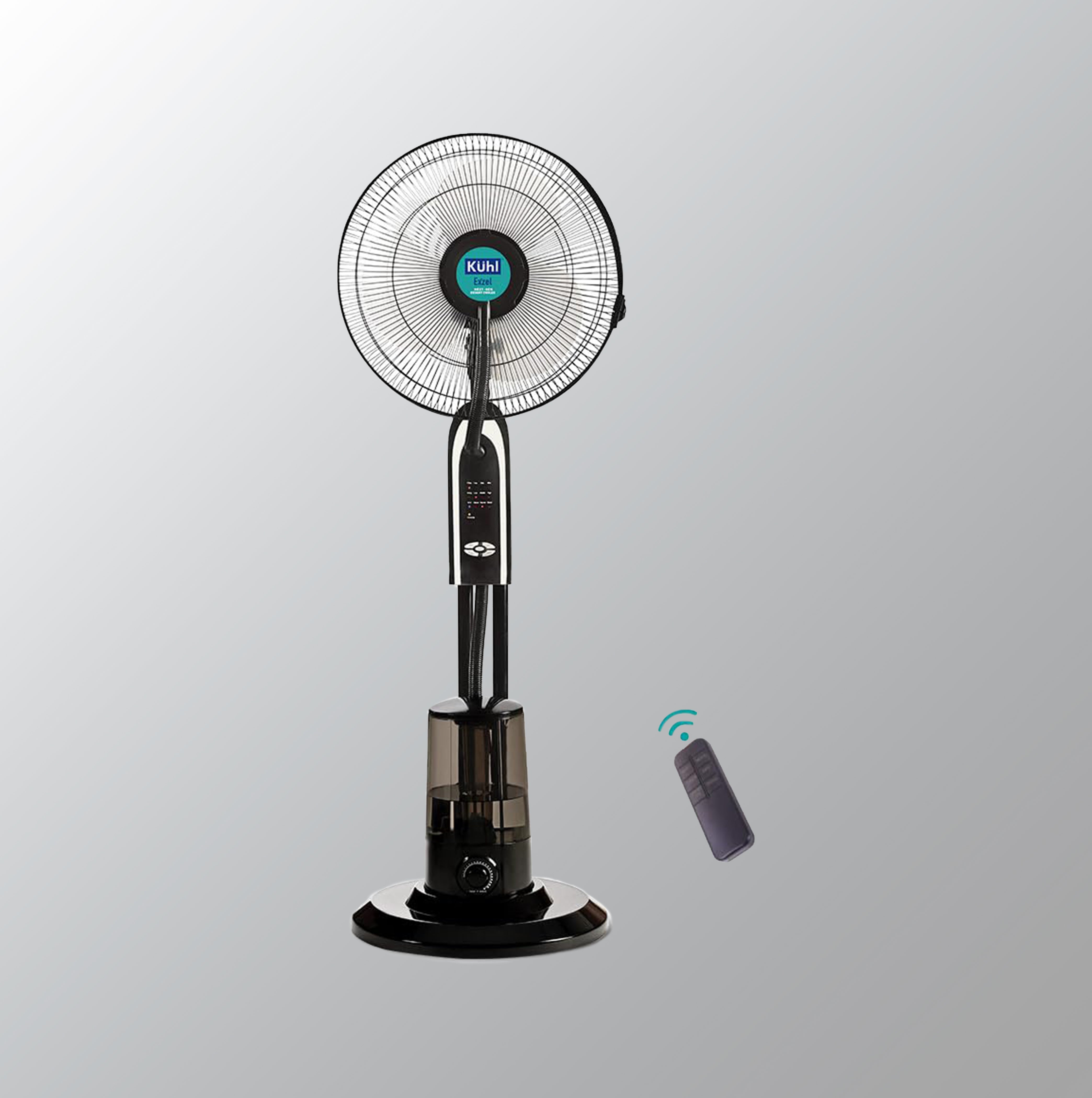 KUHL Exzel H2 Next Gen Desert Cooler Pedestal with Mist & Humidifier | 3 Blades | 3 Speed | Remote & Touch Panel | Height Adjustment | 8 Hr Water Tank | 400 mm