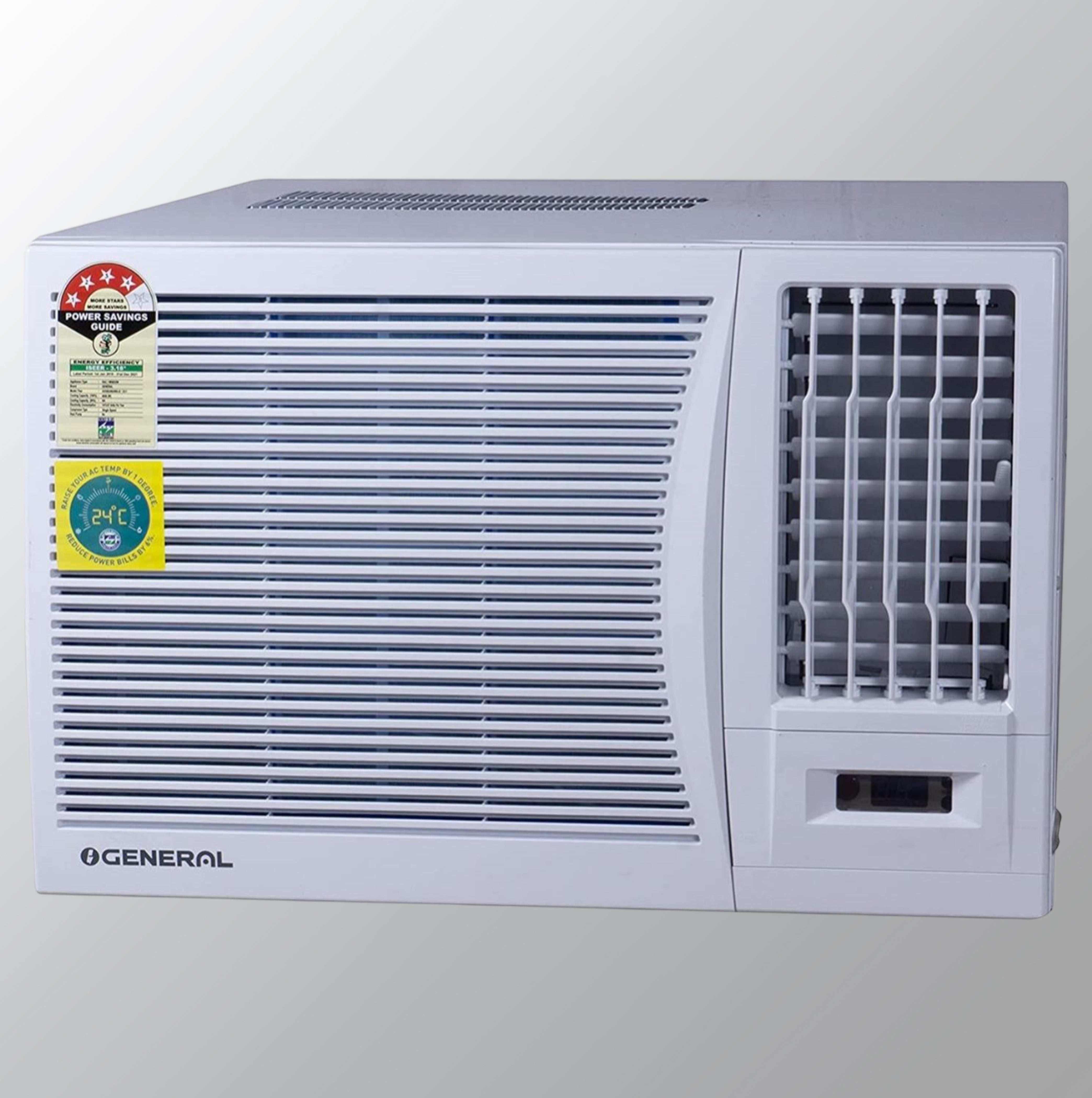 OGeneral AXGB24BAWA 1.7 Ton 4 Star Window AC (Copper, Clean Air Filter, 2021 White)