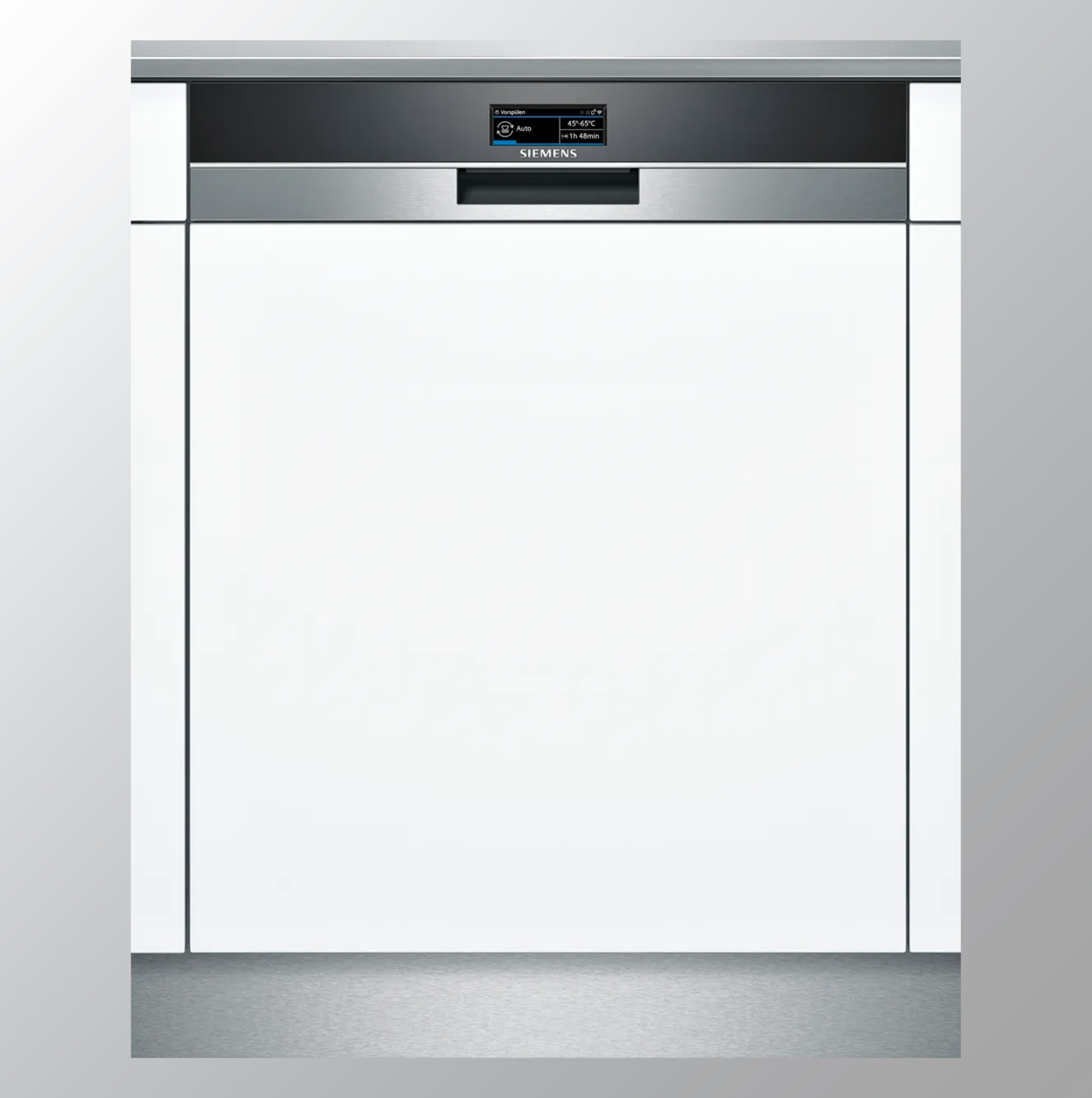 Siemens iQ700 semi-integrated dishwasher 60 cm Stainless steel SN578S36TE