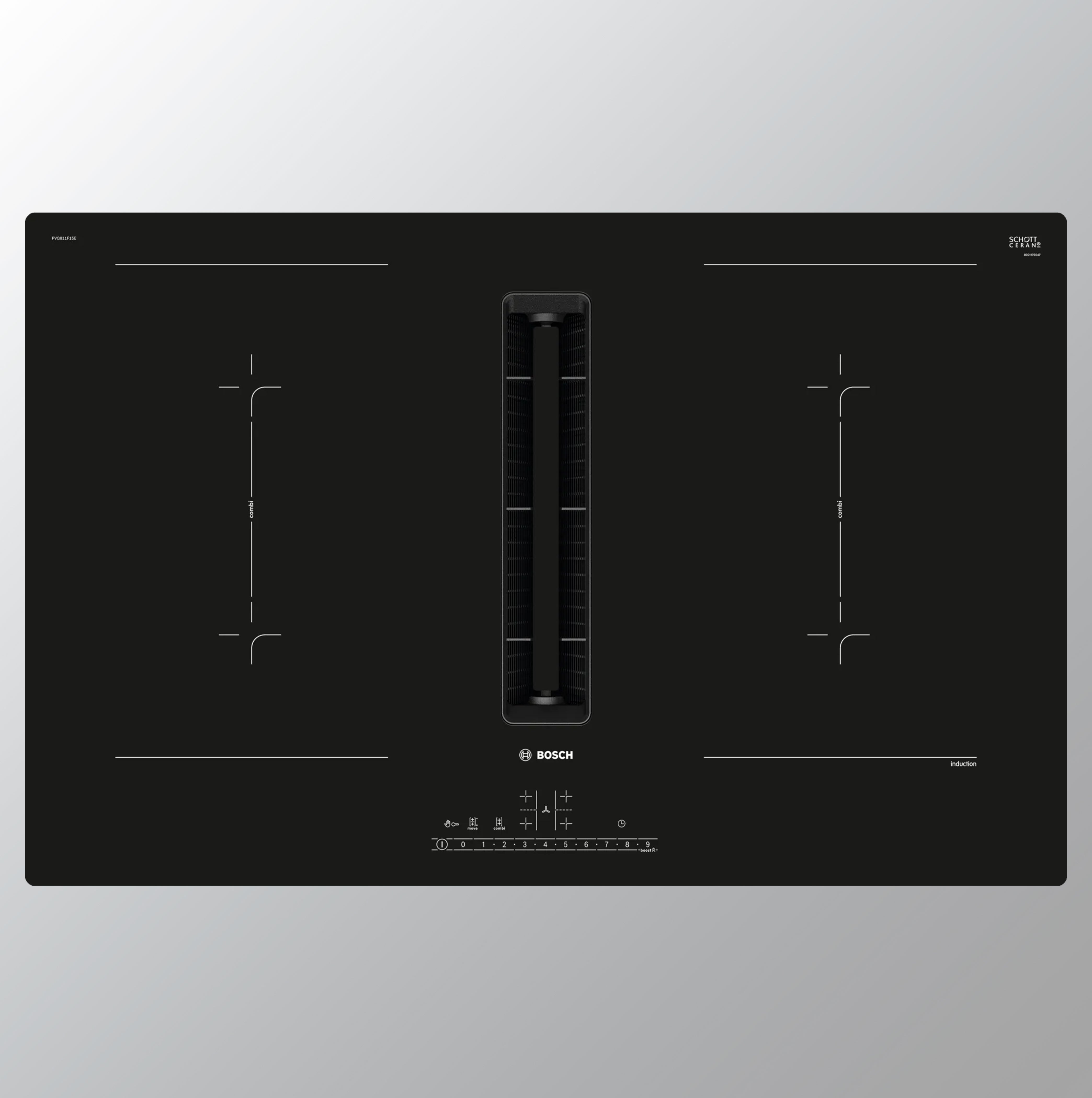 BOSCH Serie | 6 Induction hob with integrated ventilation system80 cm PVQ811F15E