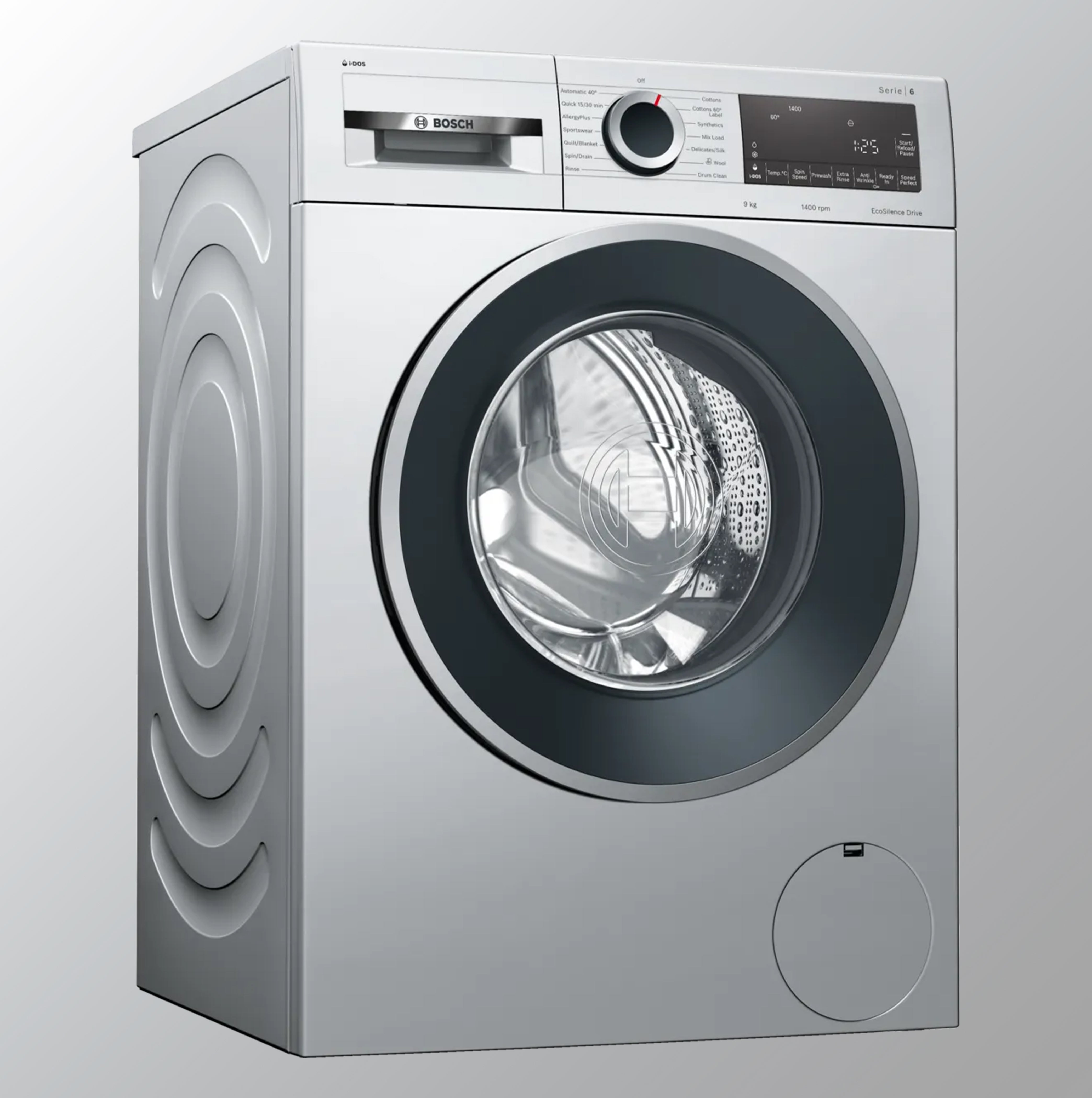 Bosch washing machine WGA244AXIN front loader 9 kg Silver inox