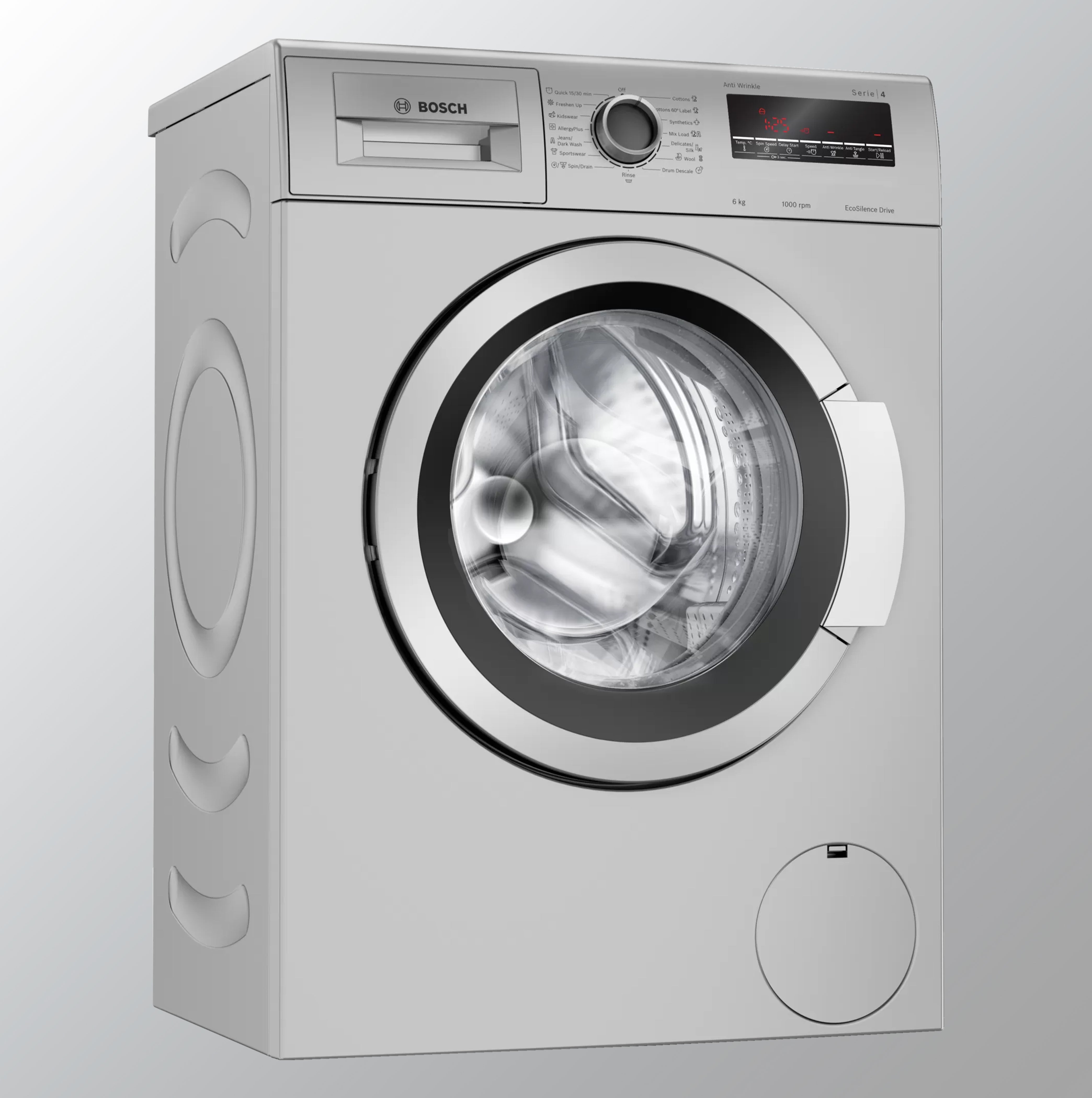 Bosch 6 Kg Fully-Automatic Front Loading Washing Machine (WLJ2026SIN, Silver)