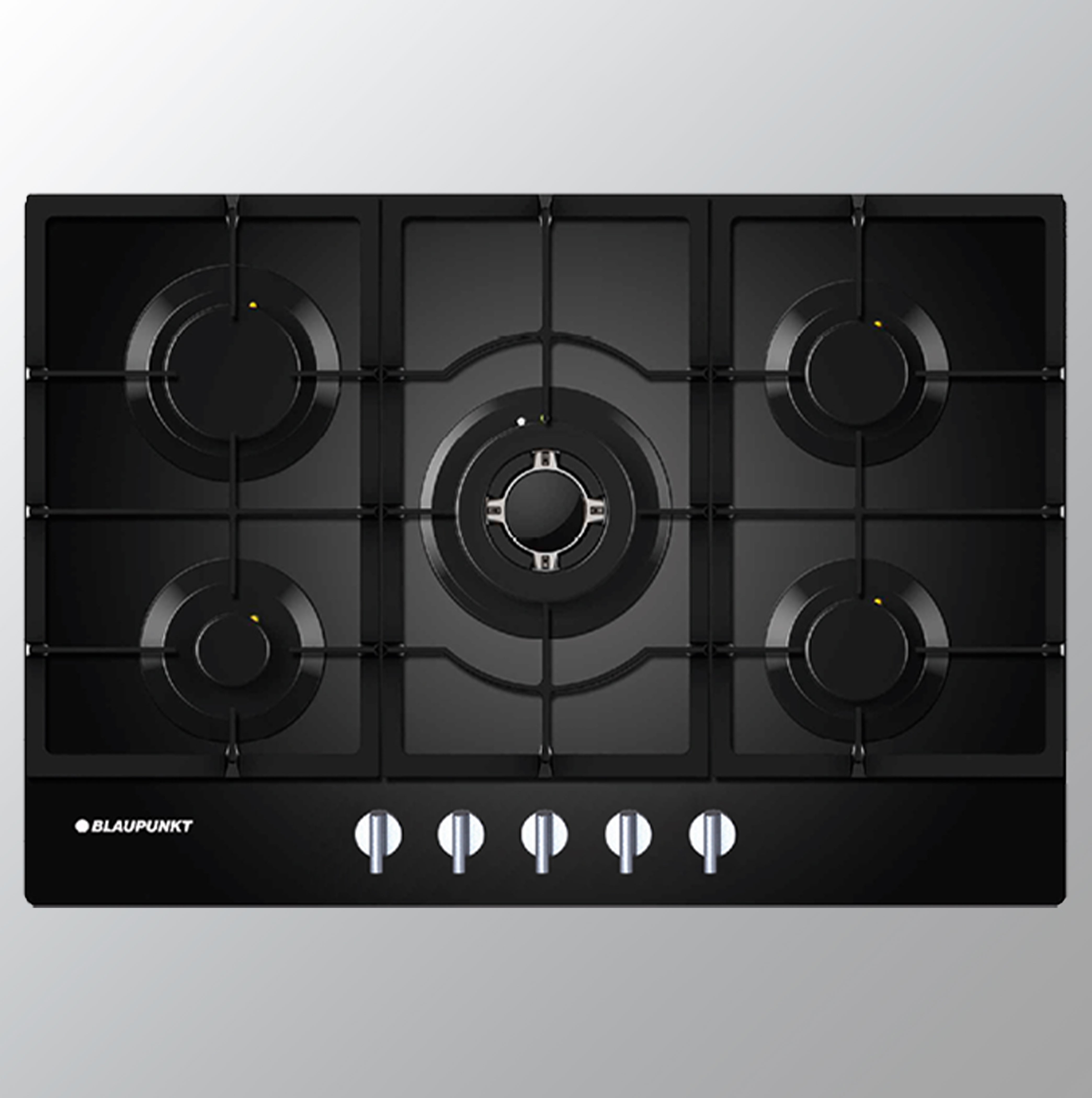 Blaupunkt 5GB72290IN 75cm 5 Brass Burner Auto Ignition Built-in Hob - Black
