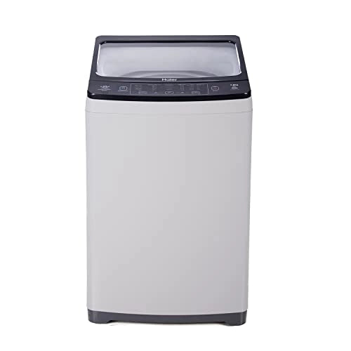 Haier HWM70-826NZP 7 Kg Fully-Automatic Top Loading Washing Machine, Dual Magic Filter ( Moonlight Grey, Quick Wash)