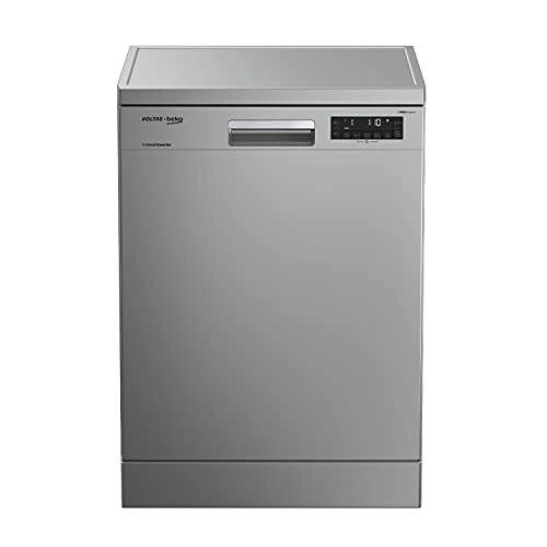 Voltas Beko 14 Place Setting Standard Dishwasher, AquaFlex, AquaIntense (DF14S2,Silver)