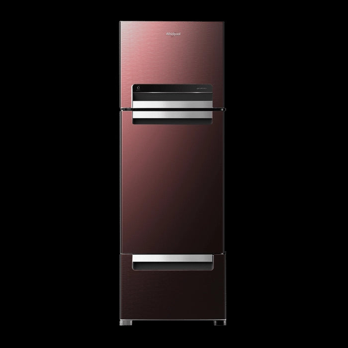 Whirlpool Protton 260L Frost Free Triple Door Refrigerator (6th Sense ActiveFresh Technology, Crimson Steel, 10 Years Warranty )