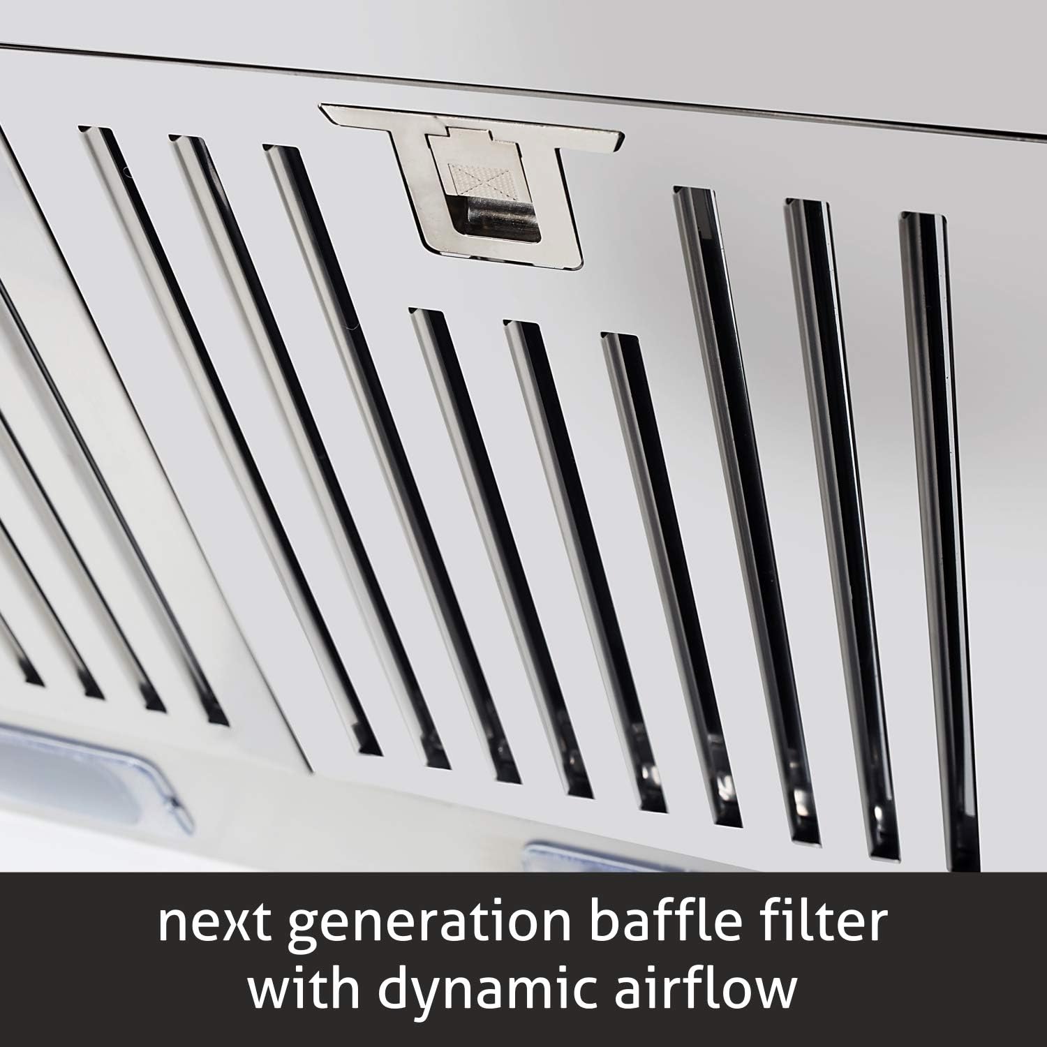 க்ளென் ஸ்ட்ரெய்ட் லைன் கிச்சன் புகைபோக்கி 60 செ.மீ ஜூனியர் 6000 எஸ்எஸ் பாஃபிள் ஃபில்டர் - 750