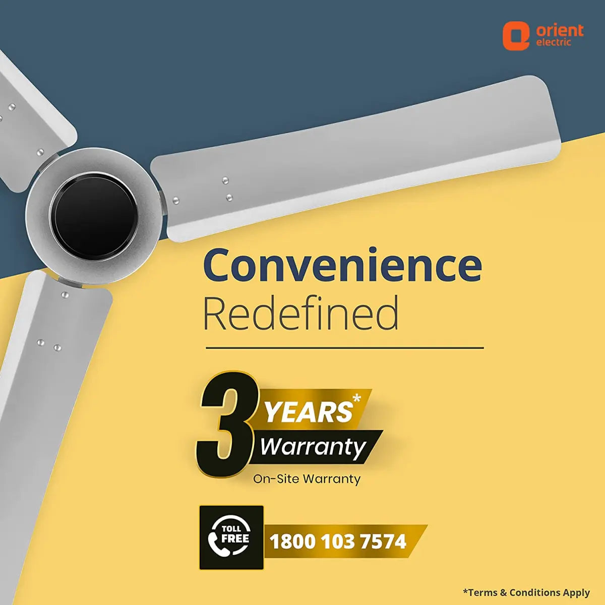 Orient Electric Tome BLDC Energy Ceiling Fan (Grey)