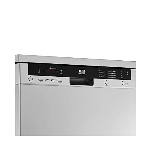 IFB 12 Place Settings Hot Water Wash Free Standing Dishwasher (Neptune VX, Dark Silver,With Heater, for Indian Utensils)
