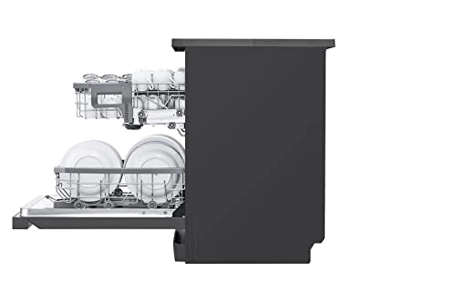 LG 14 Place Settings Wi - Fi Dishwasher (DFB424FM, Matt Black, Adjustable racks)