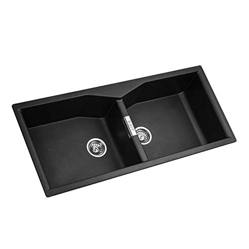 Kaff Stainless Steel Double Bowl Sink KSG 45 DB (Black)