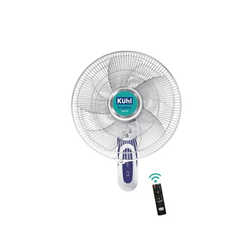 KUHL Inspira W1 400mm Power Saving BLDC Wall Fan with Remote | 28 W | Touch Screen Control Panel with Digital Display | Tilt Mechanism & Swivel Function | Wall Mount | High Air Flow & Low Noise