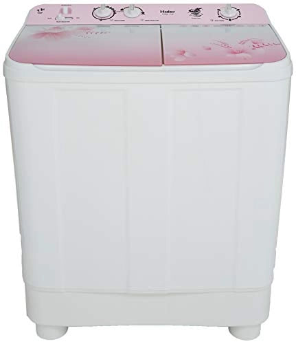Haier 8 Kg Semi-Automatic Top Loading Washing Machine with Magic Filter, Buzzer(HTW80-1159, Pink)