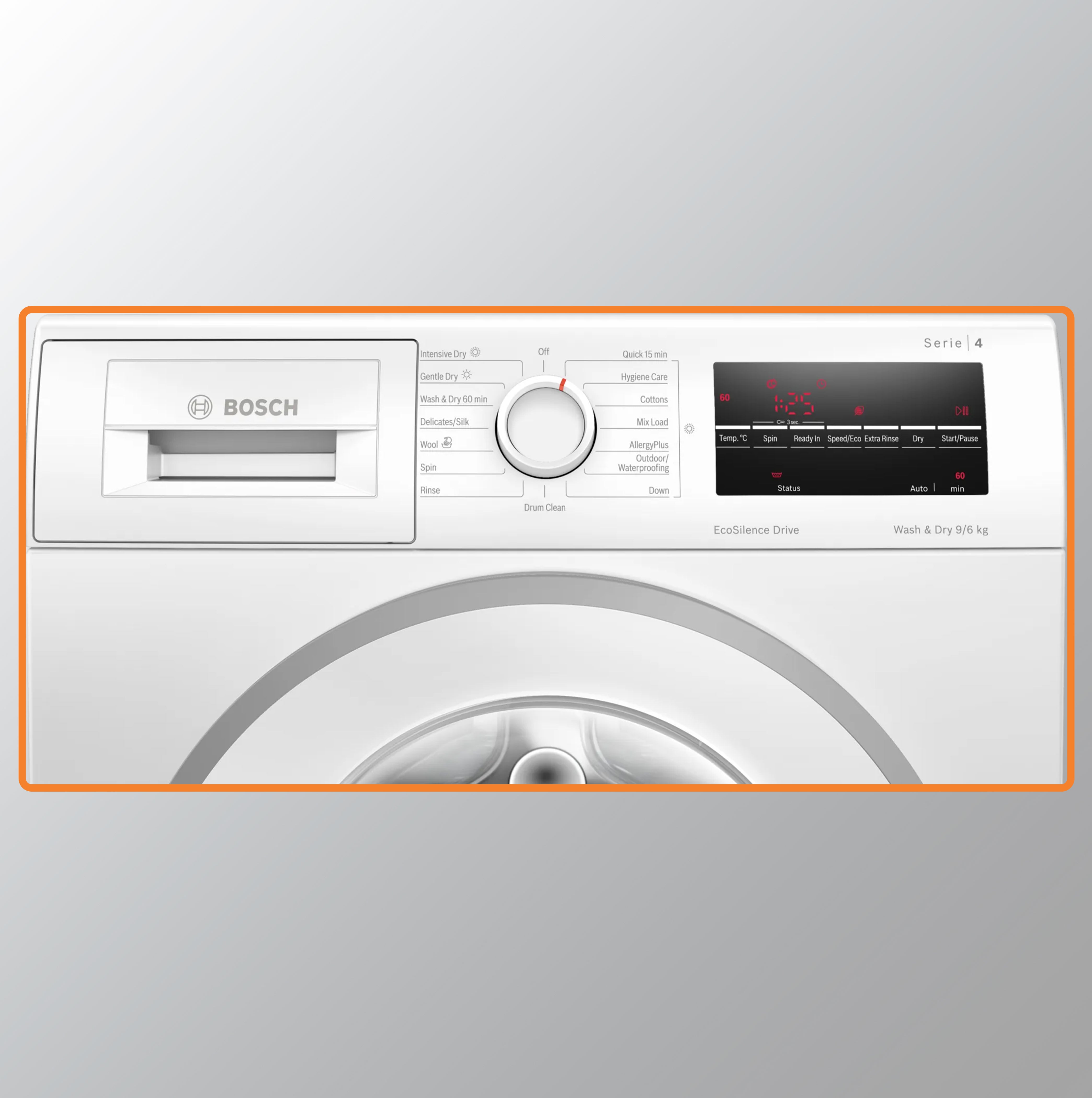 Bosch 9 KG /6 KG Inverter Front Load Washer Dryer (WNA14400IN, White, Inbuilt Heater 1400 RPM)