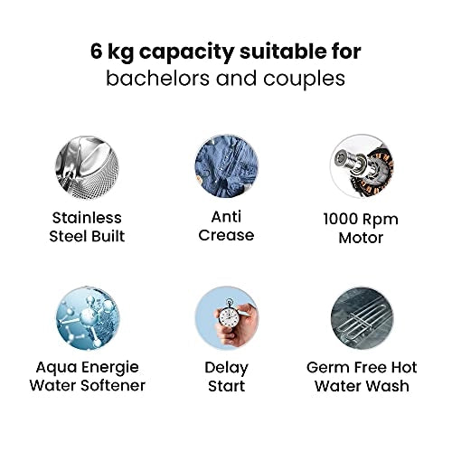 IFB 6 Kg 5 Star Fully-Automatic Front Loading Washing Machine (NEO DIVA SX, Silver,Cradle wash,3D wash technology)
