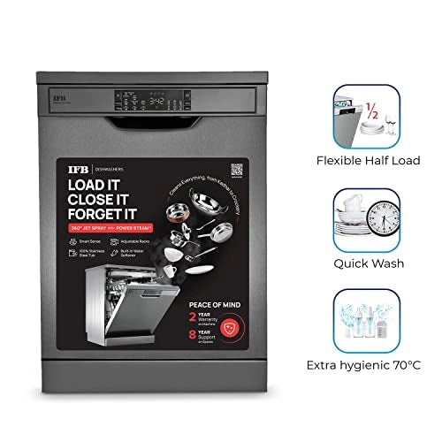 IFB 15 Place Settings wash Free Standing Dishwasher (Neptune VX1 Plus, In Built Heater with Hygienic Steam Drying)