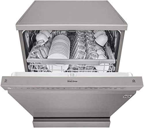 LG 14 Place Settings Wi - Fi Dishwasher (DFB424FP, Silver, Silent Operation, Tough Stain Removal, Adjustable racks )
