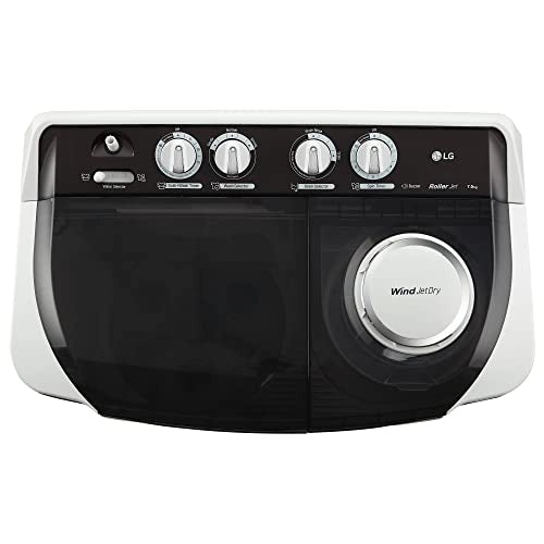 LG 7.5 kg 5 Star Semi-Automatic Top Load Washing Machine (P7530RGAZ, Dark Gray, Roller Jet Pulsator)