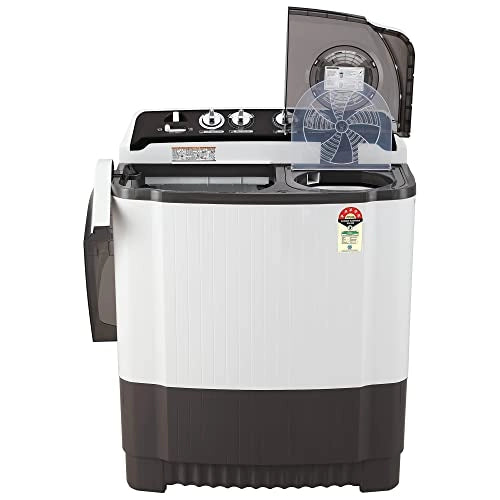 LG 7.5 kg 5 Star Semi-Automatic Top Load Washing Machine (P7530RGAZ, Dark Gray, Roller Jet Pulsator)