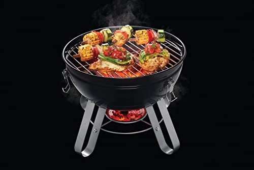 Napoleon 14 - INCH Portable Charcoal Grill - Black, (NK14K-LEG)