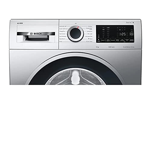 Bosch 9 kg Inverter Fully-Automatic Front Loading Washing Machine (WGA244ASIN, 1400RPM, Silver)
