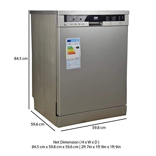 IFB 12 Place Settings Hot Water Wash Free Standing Dishwasher (Neptune VX, Dark Silver,With Heater, for Indian Utensils)