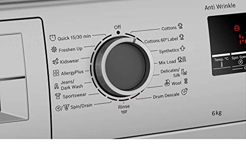 Bosch 6 Kg Fully-Automatic Front Loading Washing Machine (WLJ2026SIN, Silver)