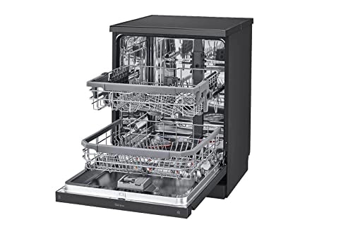 LG 14 Place Settings Wi - Fi Dishwasher (DFB424FM, Matt Black, Adjustable racks)