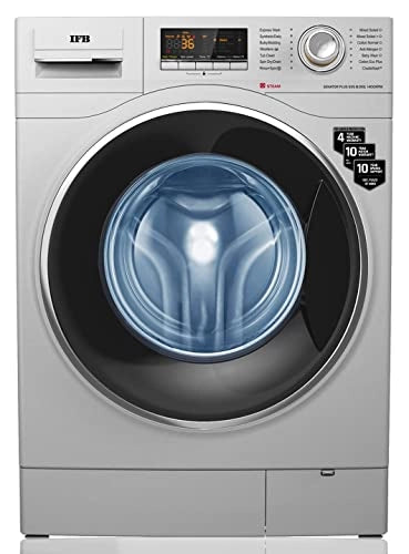 IFB 8 Kg 5 Star Front Load Washing Machine 2X Power Dual Steam (SENATOR PLUS SXS 8014, Silver,Hard Water Wash)