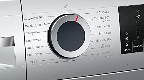 Bosch 9 kg Inverter Fully-Automatic Front Loading Washing Machine (WGA244ASIN, 1400RPM, Silver)