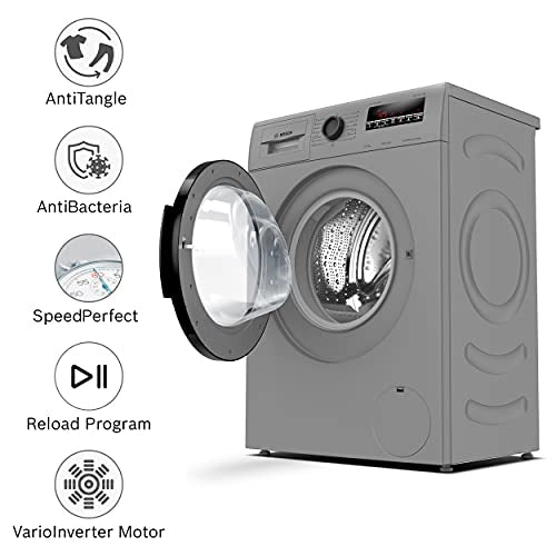 Bosch 6.5 kg 5 Star Inverter Fully Automatic Front Load (WLJ2026DIN, Lux Silver, Inbuilt Heater)