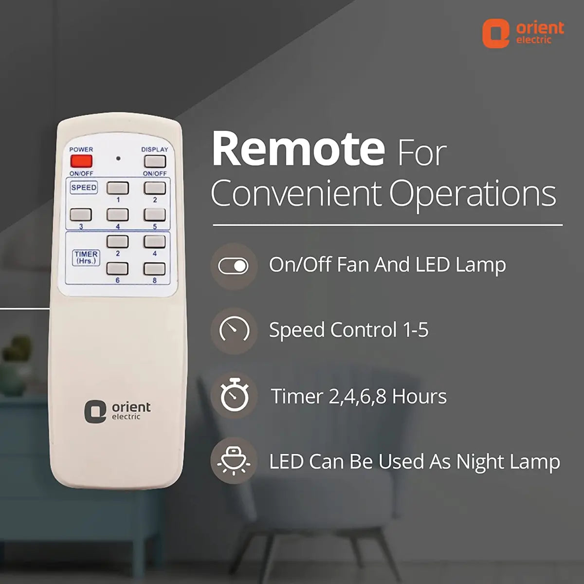 Orient Electric Tome Plus 1200mm BLDC Ceiling Fan white