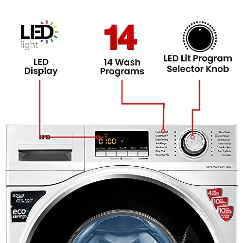 IFB 7.5 Kg 5 Star Fully-Automatic Front Loading Washing Machine (Elite Plus SXR, Silver, Cradle wash, 3D Wash technology)