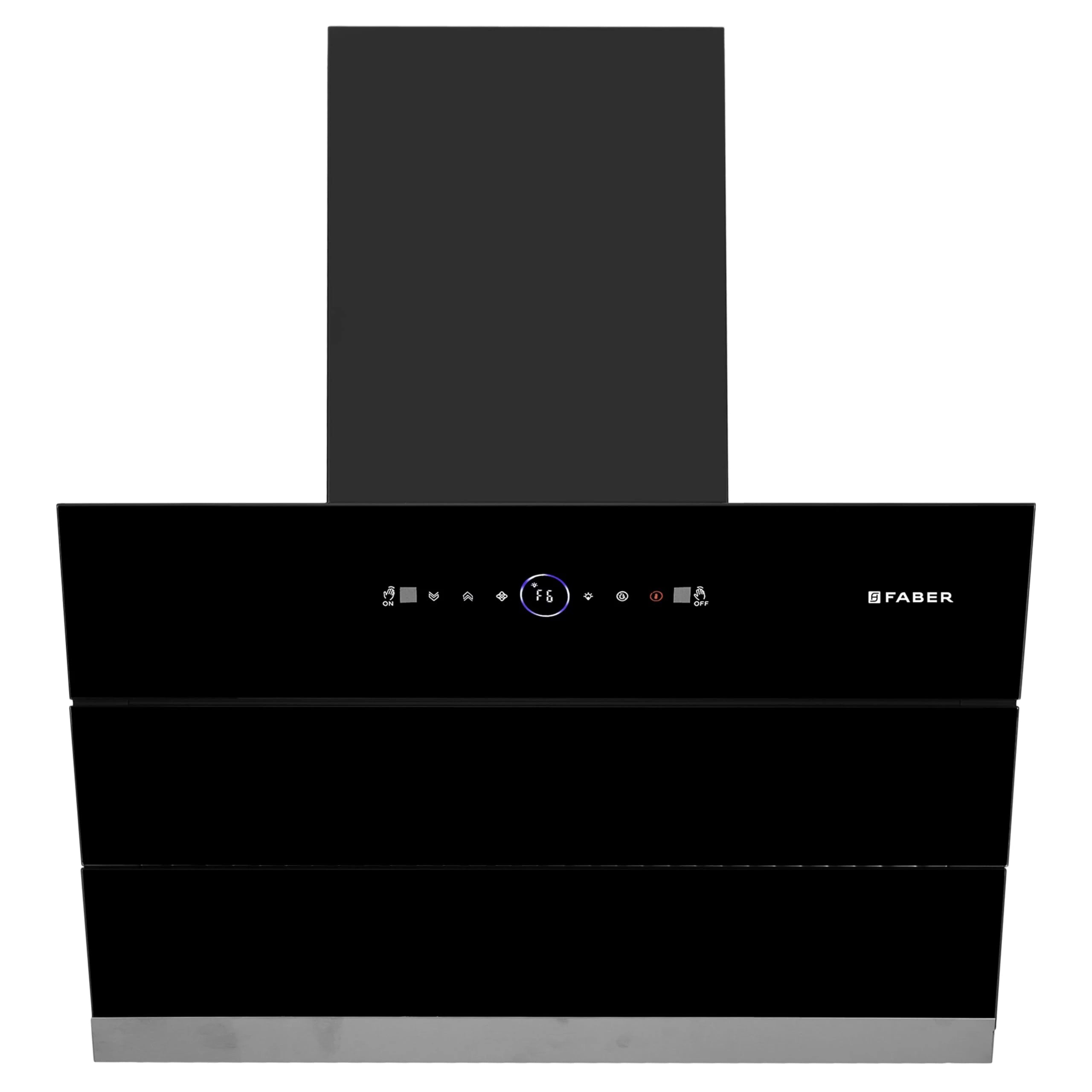 Faber 60cm 1500m³/hr BLDC Motor Autoclean Slant Chimney| Black Matt Filterless |9 Speed Control |Touch & Gesture Control |Oil Collector|5Yrs Comprehensive Warranty by Faber|Hood Maple BLDC FL HC BK 60