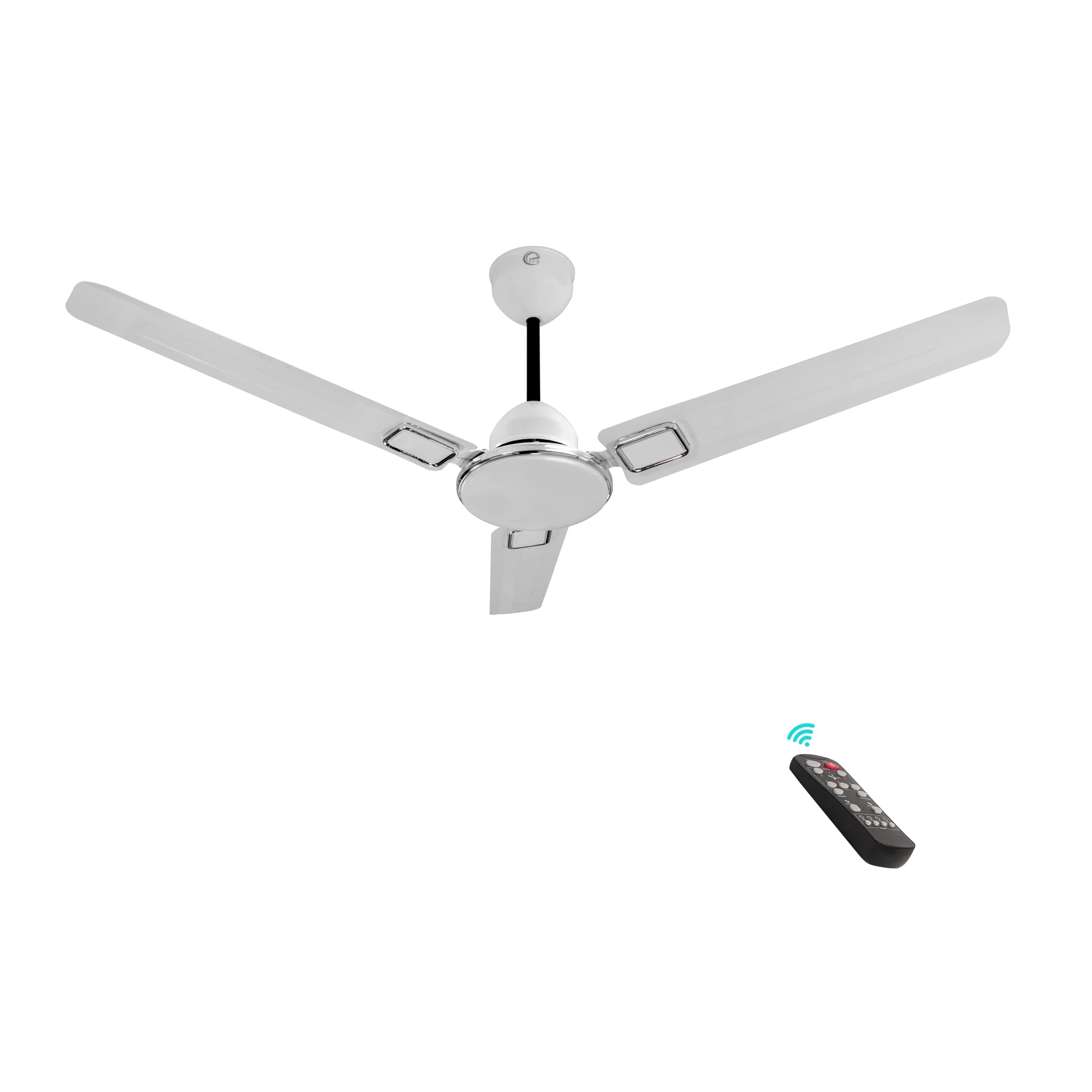 eFF4 Sino1200 mm 3 Blade 5 Star power Saving Ceiling fan with BLDC Motor | Remote control | Decorative Fan with Lights | High Air Flow (White - Aster, Pack of 1)