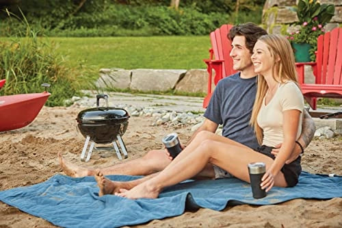 Napoleon 14 - INCH Portable Charcoal Grill - Black, (NK14K-LEG)