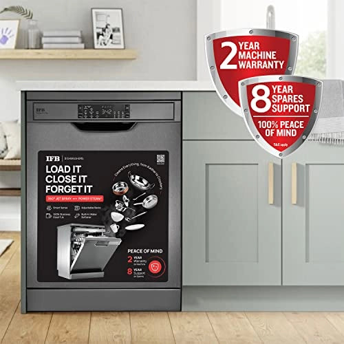 IFB 15 Place Settings wash Free Standing Dishwasher (Neptune VX1 Plus, In Built Heater with Hygienic Steam Drying)