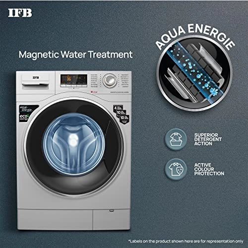 IFB 8 Kg 5 Star Front Load Washing Machine 2X Power Dual Steam (SENATOR PLUS SXS 8014, Silver,Hard Water Wash)