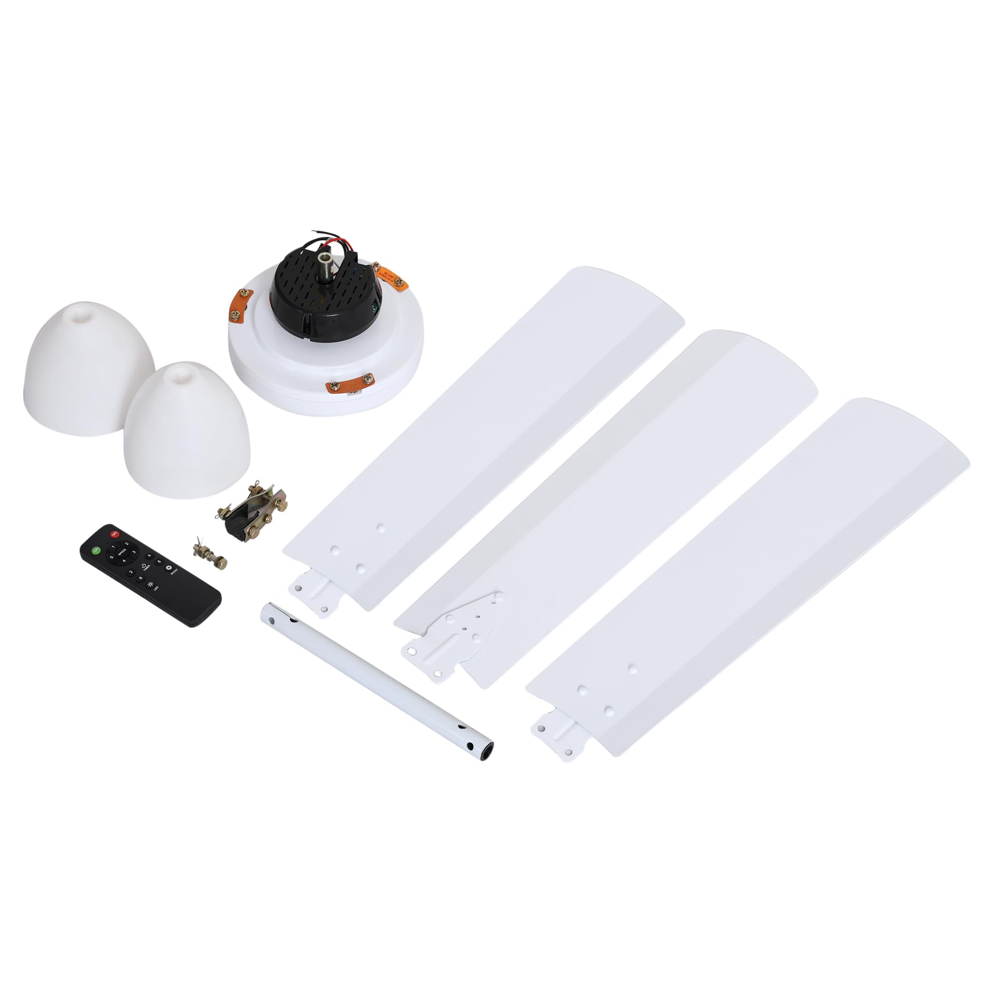 eFF4 Sino1200 mm 3 Blade 5 Star power Saving Ceiling fan with BLDC Motor | Remote control | Decorative Fan with Lights | High Air Flow (White - Classic)