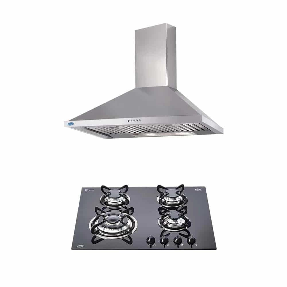 GLEN GL 6054 SS Kitchen Chimney 60cm 1000m3/h + Built in Hob GL 1065 TR Combo Offer